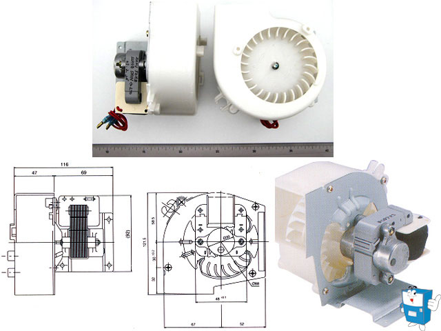 환기팬 모터 ASSY (삼성)