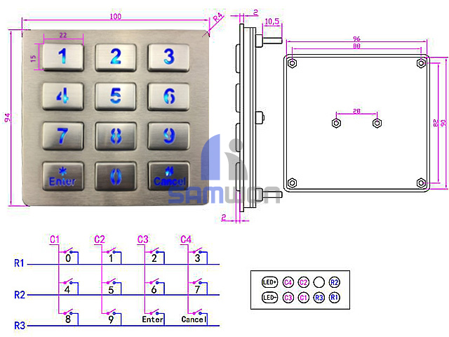 BUTTON ASSY (CT-KPS16B-12)