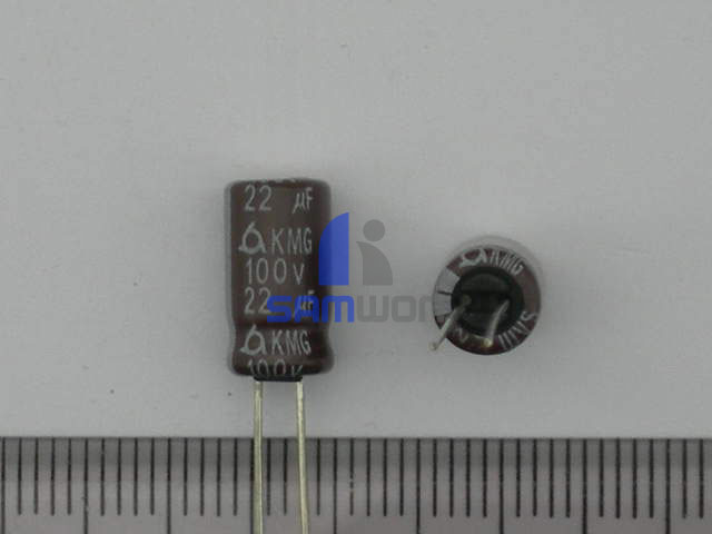 콘덴서 (105℃) 100V/ 22uF